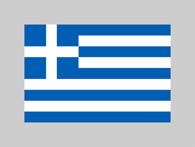 Flaga Grecji Oficjalne Kolory I Proporcje Ilustracja Wektorowa