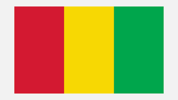 Flaga Gwinei Z Oryginalnym Kolorem
