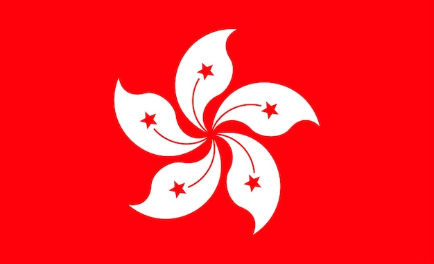 Plik wektorowy flaga hongkongu. ilustracja wektorowa