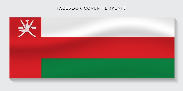 Flaga Hrabstwa Oman Na Okładce Na Facebooku W Tle