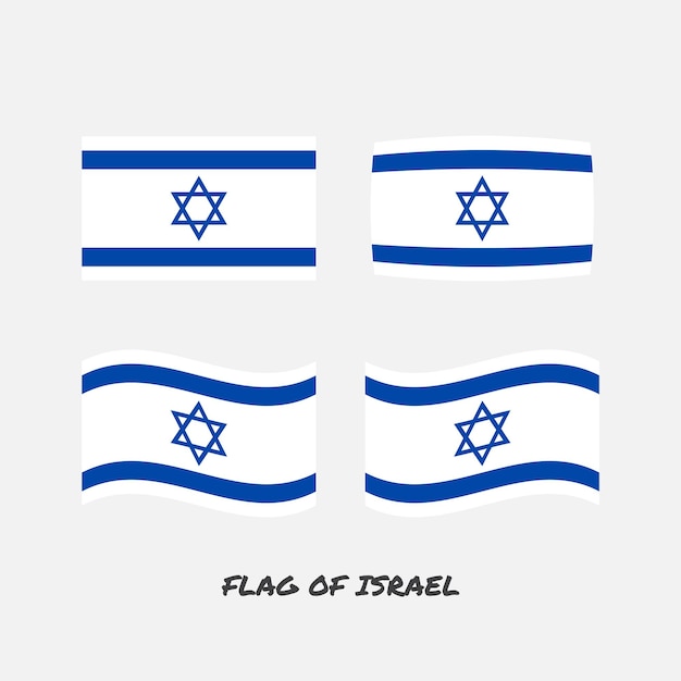 Flaga Izraela Zestaw Ilustracji Wektorowych