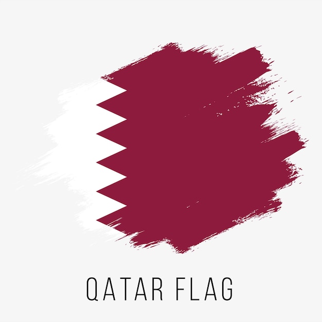 Flaga Kataru wektor. Flaga Kataru na Dzień Niepodległości. Grunge flaga Kataru. Flaga Kataru