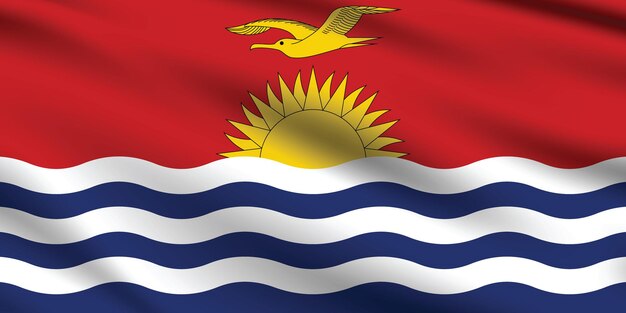 Flaga Kiribati oficjalne kolory i proporcje cyfrowa ilustracja wektorowa