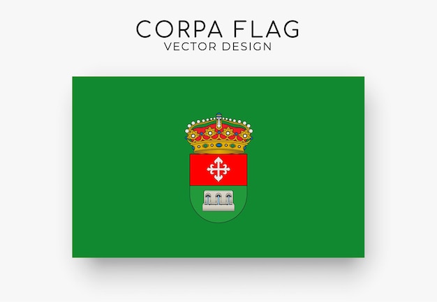 Flaga korpusu Szczegółowa flaga na białym tle ilustracji wektorowych
