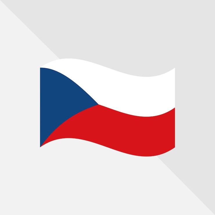 Wektor flaga kraju czechy wektor flagi czechy prostokąt ilustracja flagi czeskiej symbol wolności