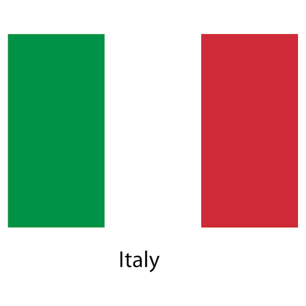 Flaga kraju Włochy ilustracji wektorowych
