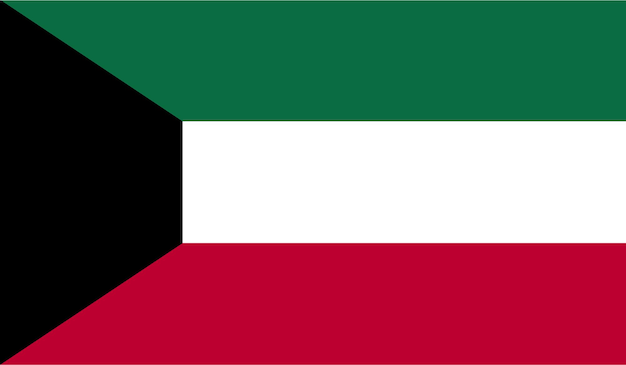 Flaga Kuwejtu Projekt Wektor Eps
