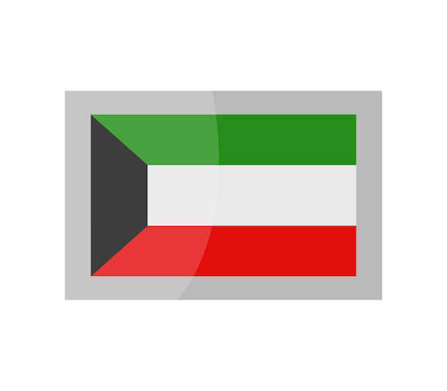 Plik wektorowy flaga kuwejtu