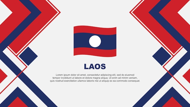 Flaga Laos Abstract Background Design Template Laos Independence Day Banner Wallpaper Vector Illustration Laos Banner