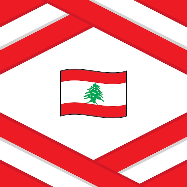 Plik wektorowy flaga libanu abstrakcyjne tło szablon projektu baner dzień niepodległości libanu social media post liban szablon