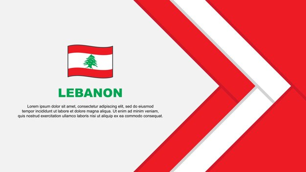 Flaga Libanu Abstrakcyjne Tło Szablon Projektu Liban Dzień Niepodległości Banner Ilustracja Kreskówka Wektor Liban Kreskówka