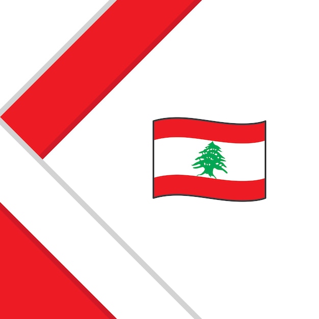 Flaga Libanu Abstrakcyjne Tło Szablon Projektu Liban Dzień Niepodległości Banner Social Media Post Liban Ilustracja