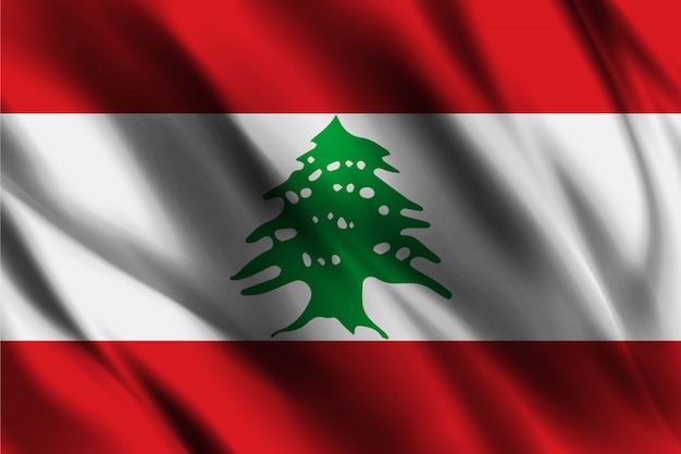 Plik wektorowy flaga libanu macha streszczenie tło