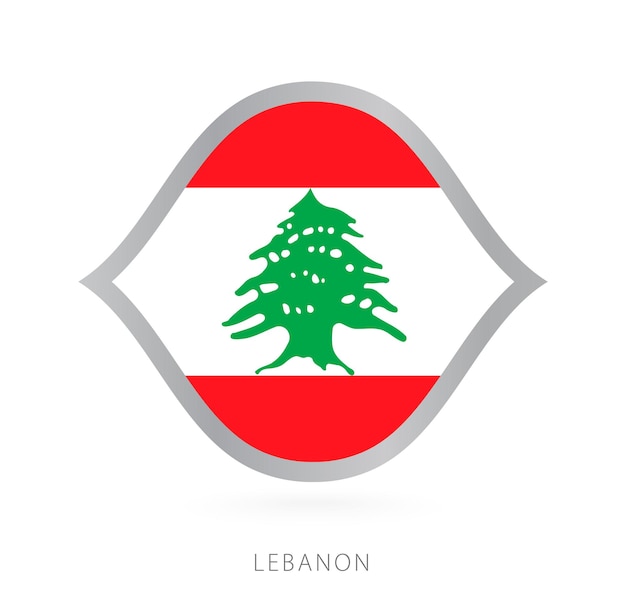 Flaga Libanu W Stylu Międzynarodowych Zawodów Koszykówki