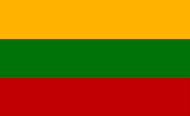 Plik wektorowy flaga litwy. ilustracja wektorowa