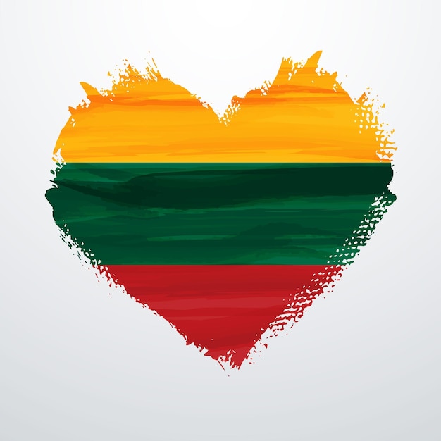 Flaga Litwy W Kształcie Serca