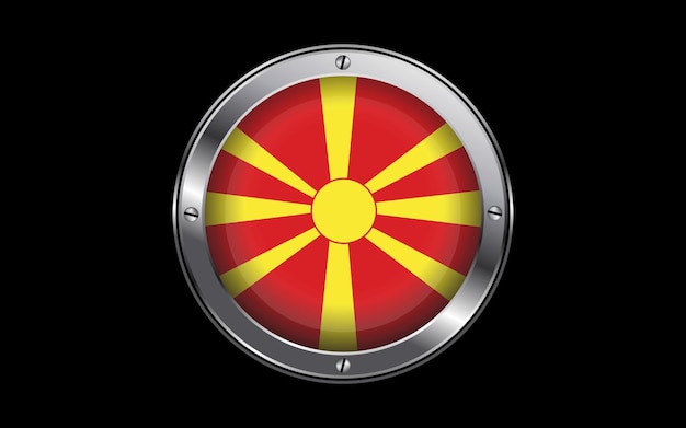 Flaga Macedonii Północnej W Wektorze 3d