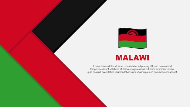 Flaga Malawi Abstrakcyjne Tło Szablonu Projektu Dzień Niepodległości Malawi Transparent Ilustracja Wektora Kreskówki Ilustracja Malawi