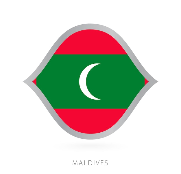 Flaga Malediwów W Stylu Międzynarodowych Zawodów Koszykówki
