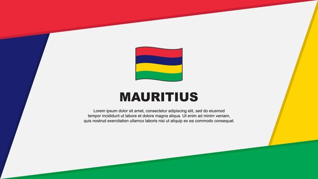 Flaga Mauritiusa Abstrakcyjne Tło Szablon Projektu Mauritius Dzień Niepodległości Transparent Ilustracja Kreskówka Wektor Mauritius Transparent