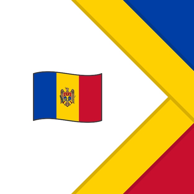 Plik wektorowy flaga mołdawii abstrakcyjne tło szablon projektu baner dzień niepodległości mołdawii social media post kreskówka mołdawii