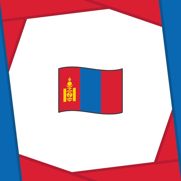 Flaga Mongolii Abstrakcyjne Tło Szablon Projektu Baner Dzień Niepodległości Mongolii Post W Mediach Społecznościowych Dzień Niepodległości Mongolii