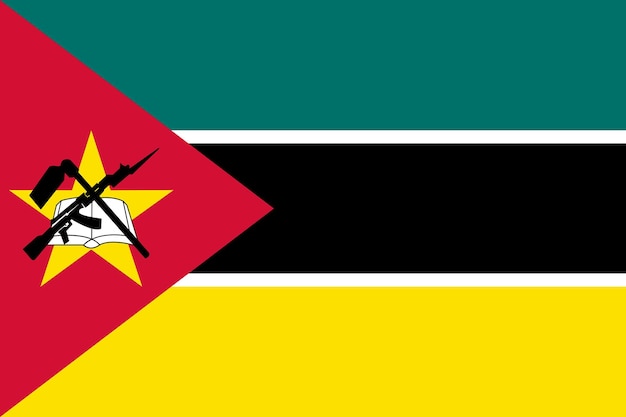 Plik wektorowy flaga mozambiku ilustracji wektorowych