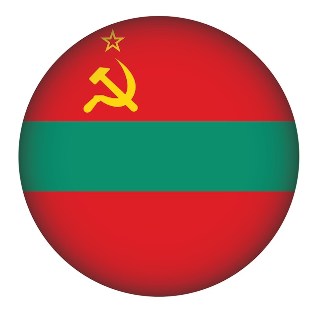 Plik wektorowy flaga naddniestrza okrągły kształt