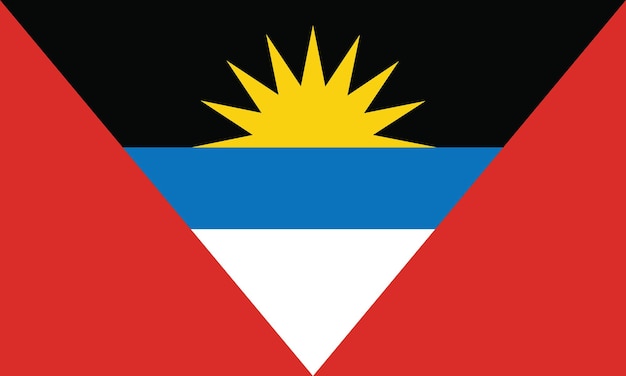 Flaga Narodowa Kraju Antigua I Barbuda Jest Oficjalną Flagą