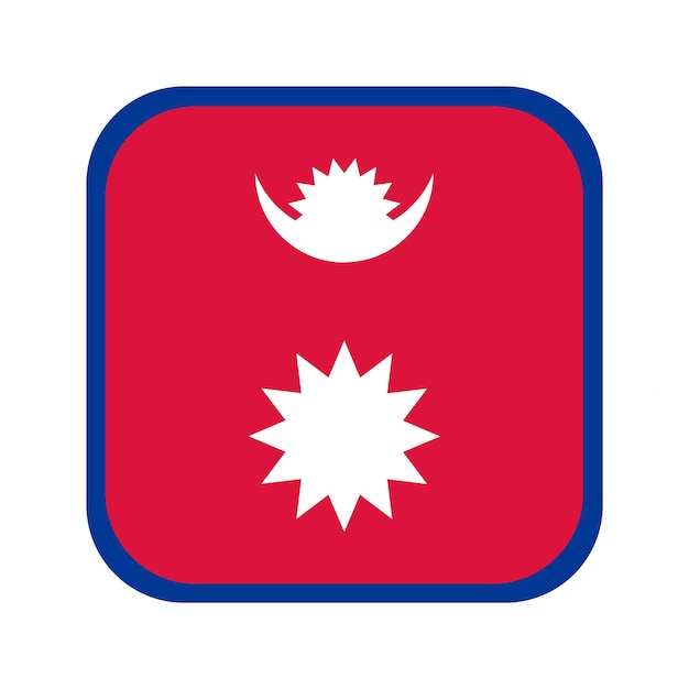 Flaga Nepalu Prosta Ilustracja Na Dzień Niepodległości Lub Wybory