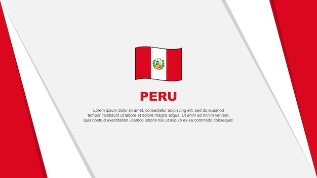 Flaga Peru Abstrakcyjne Tło Szablon Projektu Peru Dzień Niepodległości Transparent Ilustracja Kreskówka Wektor Flaga
