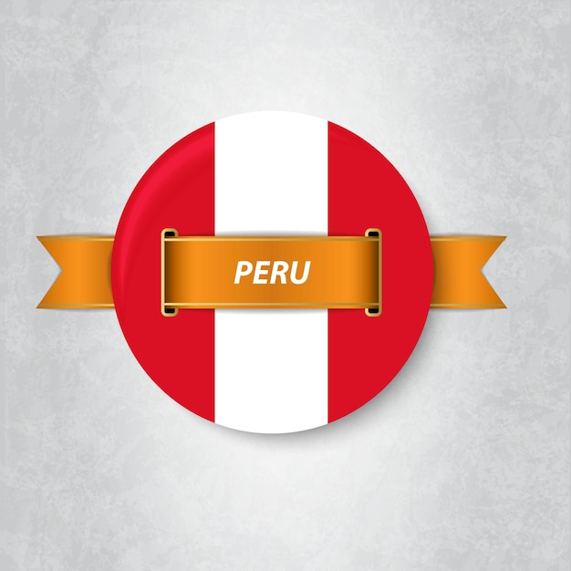 Plik wektorowy flaga peru w kręgu