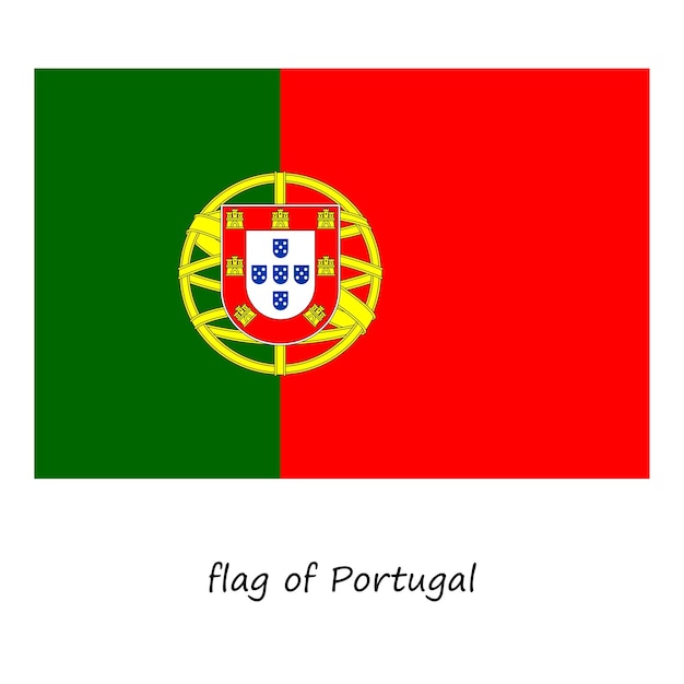 Plik wektorowy flaga portugalii