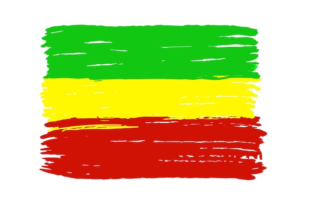 Flaga Rastafari Na Białym Tle Na Białym Tle Symbol Rastafari Flaga Rastafarian