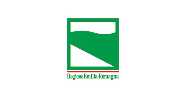 Flaga regionu Emilia-Romania Włochy grafika wektorowa