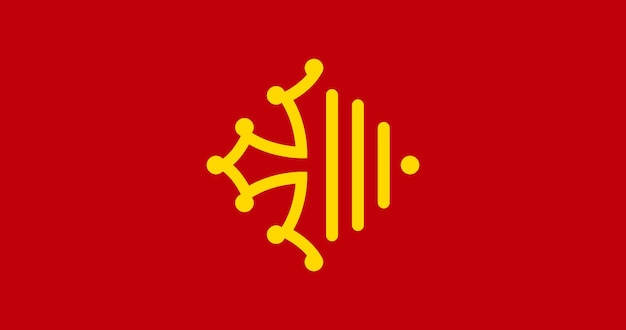 Flaga regionu Occitanie we Francji grafika wektorowa