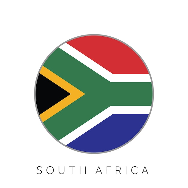 Flaga Republiki Południowej Afryki okrągłe koło wektor ikona