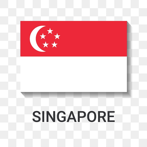 Flaga Singapuru Ikona Ilustracja Wektorowa