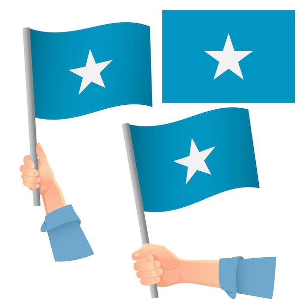 Plik wektorowy flaga somalii w zestawie ręcznym