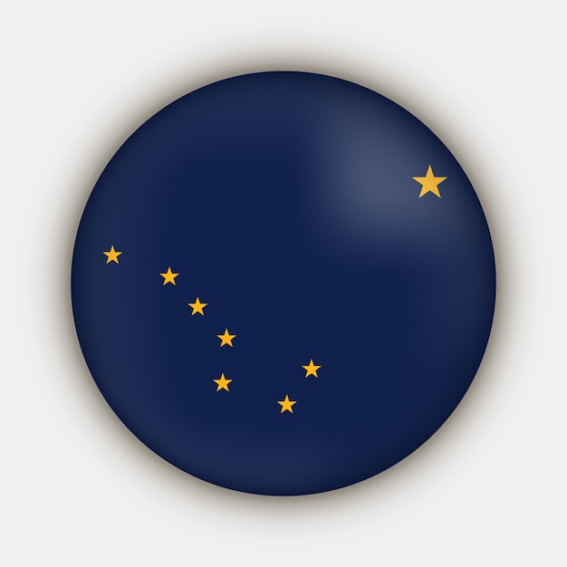 Flaga stanu Alaska Ilustracja wektorowa