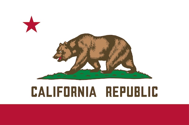 Flaga stanu Kalifornia Ilustracja wektorowa