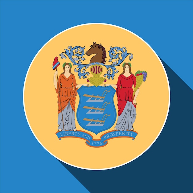 Flaga Stanu New Jersey Ilustracja Wektorowa