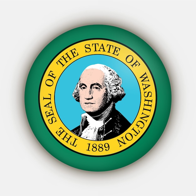 Plik wektorowy flaga stanu waszyngton ilustracja wektorowa