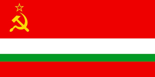 Plik wektorowy flaga tadżyckiej socjalistycznej republiki radzieckiej odizolowana na białym tle