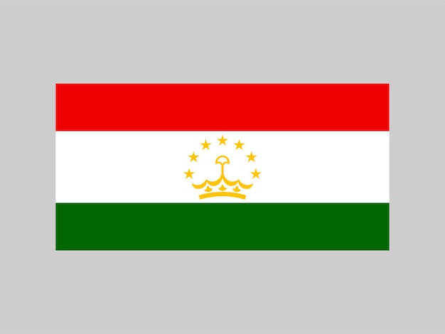 Flaga Tadżykistanu Oficjalne Kolory I Proporcje Ilustracja Wektorowa