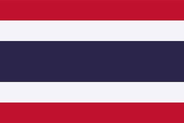 Flaga Tajlandii Oficjalne Kolory I Proporcje Ilustracja Wektorowa