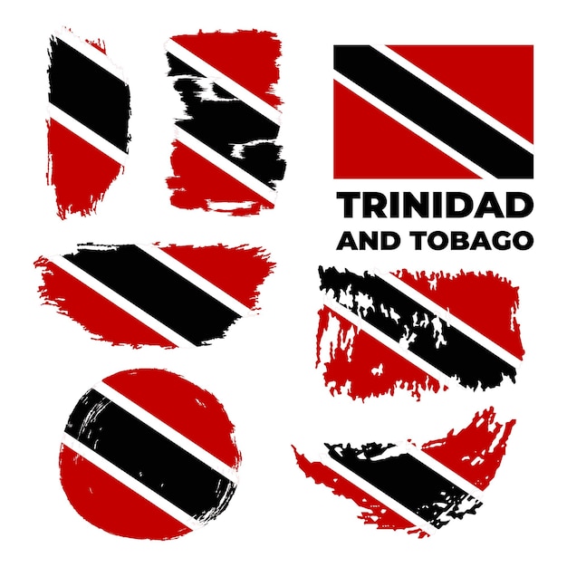 Flaga Trynidadu i Tobago w ręku Patriotyczne tło