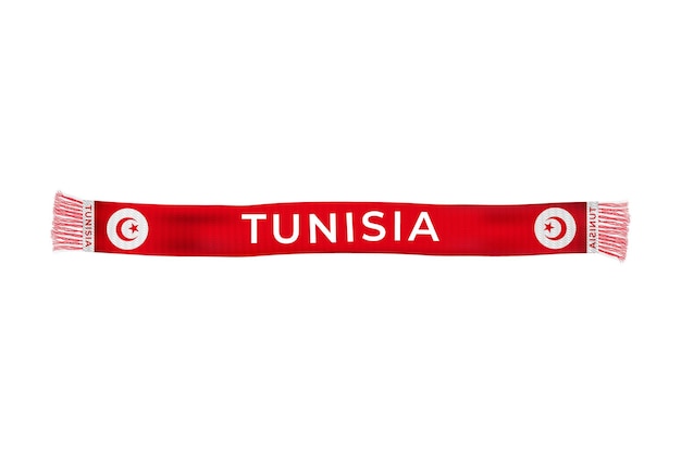 Flaga Tunezji szalik fani piłki nożnej ilustracji wektorowych