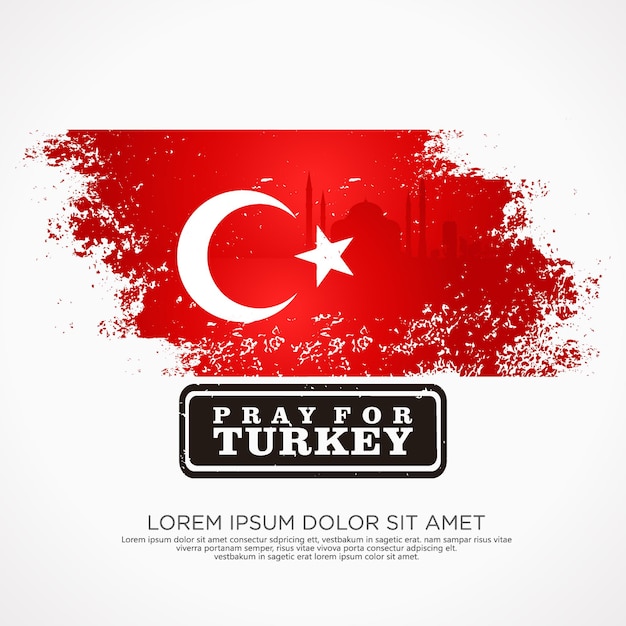 Flaga Turecka W Stylu Grunge I Mapa Na Kartkę Z życzeniami