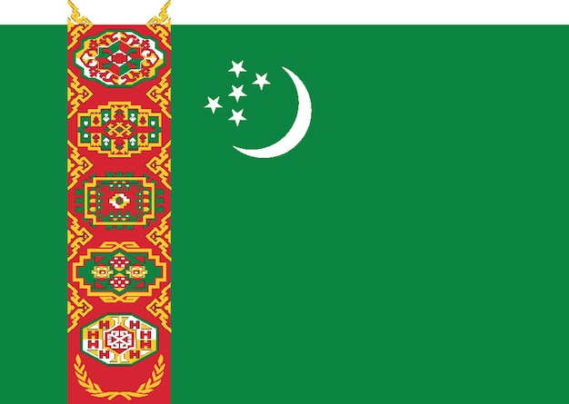 Plik wektorowy flaga turkmenistanu flaga narodu